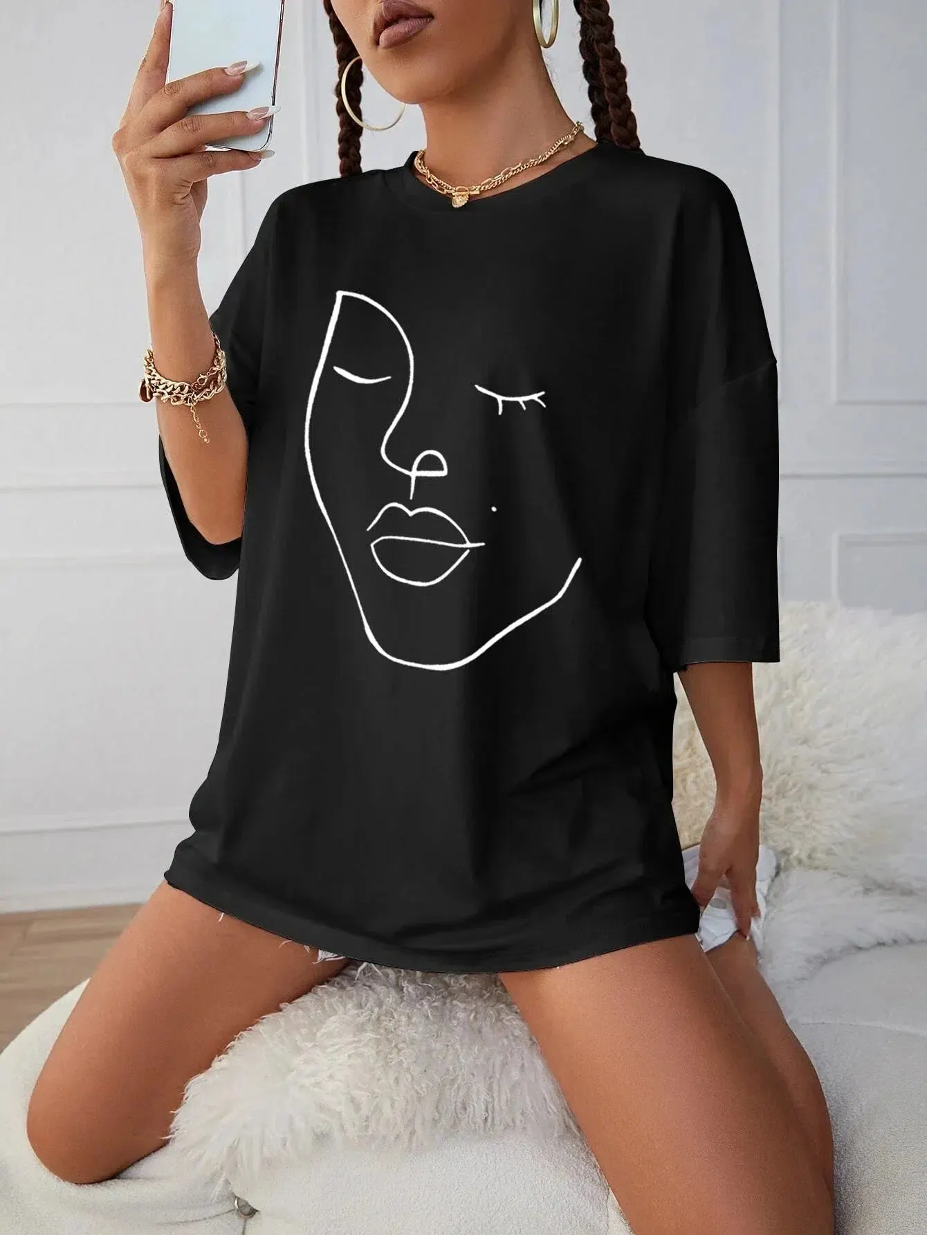 Maxct &Abstract Woman Face Tee