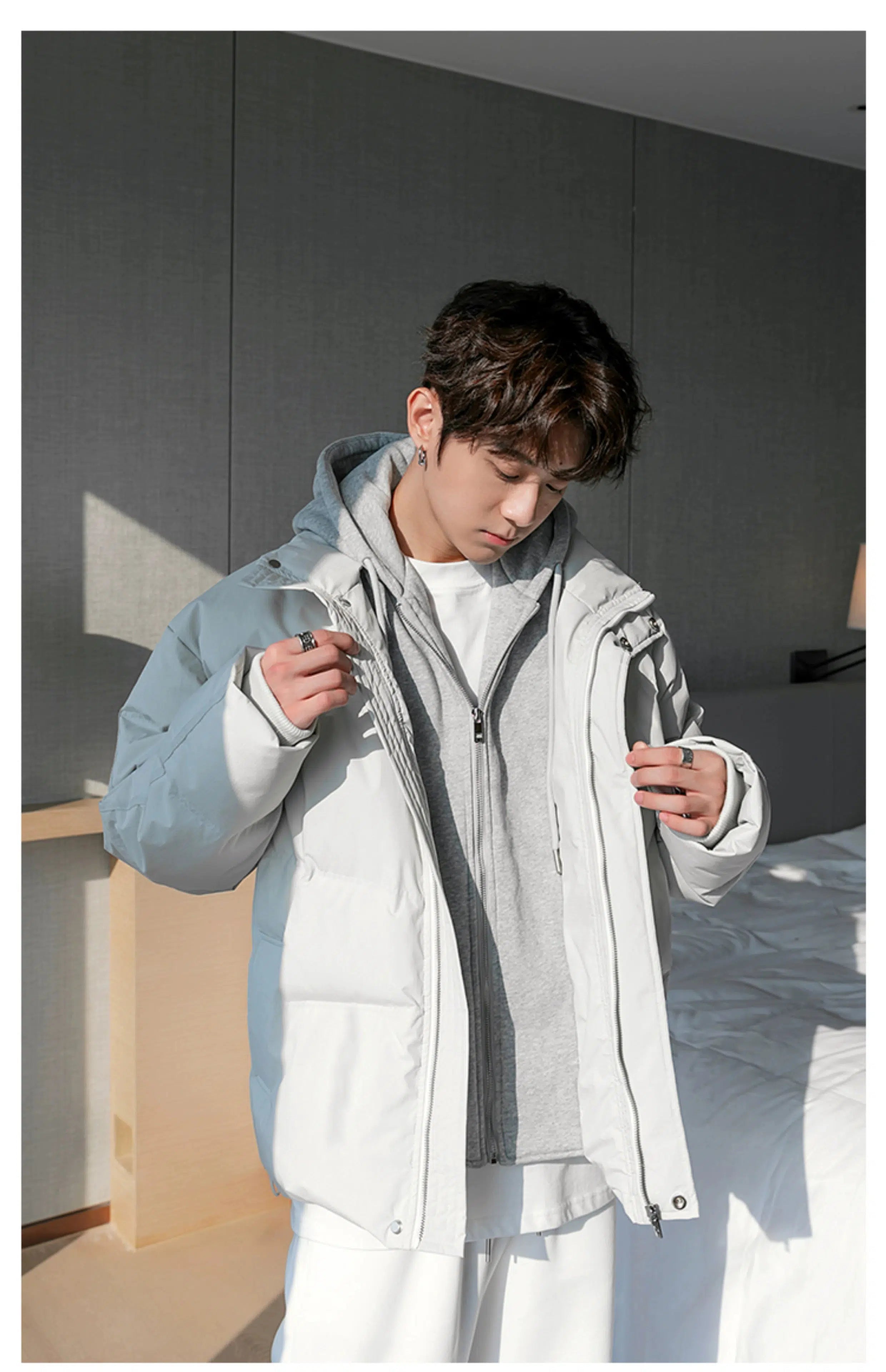 Maxct Two Pieces Hooded Puffer Jackets