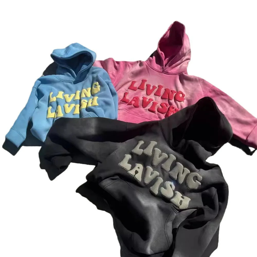 Maxct Y2k Winter Long Sleeved Hoodie Sweatshirt Oversized Winter Clothes Streetwear Y2k Vintage Punk Graffiti Print Top School Ootd