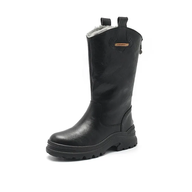 Womens Mid Calf Boots Snow Boots Have Fleece Lined for Cold Winter Maxct