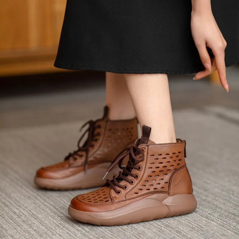 Womens Lace up Summer Boots Maxct