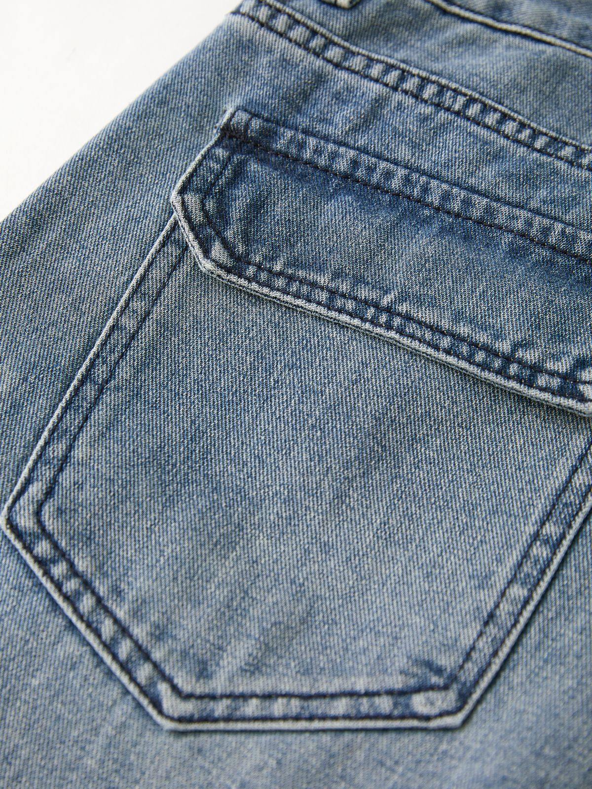 Vintage Wash Distressed Star Patch Boyfriend Jeans Maxct
