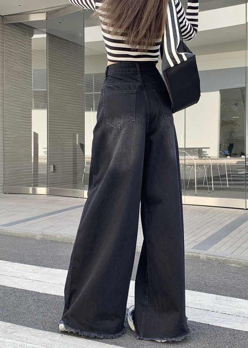 Fried Straight Wide-Leg Denim Pants: Hot Girl Baggy Jeans for Y2K Street Vintage Women - true deals club