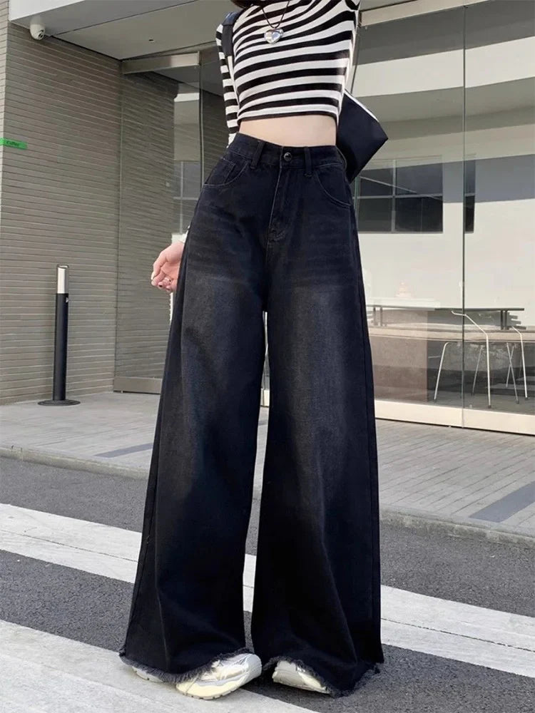 Wide Leg Jeans Denim Pants for Women Maxct