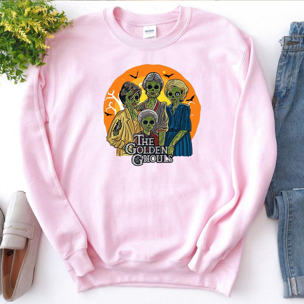 Maxct Halloween Awakecrm The Golden Ghouls Halloween Sweatshirt Tv Show Golden Gilrs Inspired Hoodie Funny Witch Vampire Pullover Halloween Sweatshirts