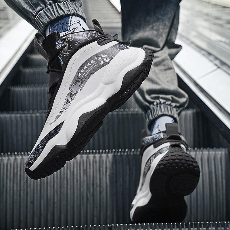 Mesh High-Top Athletic Sneakers for Men Maxct