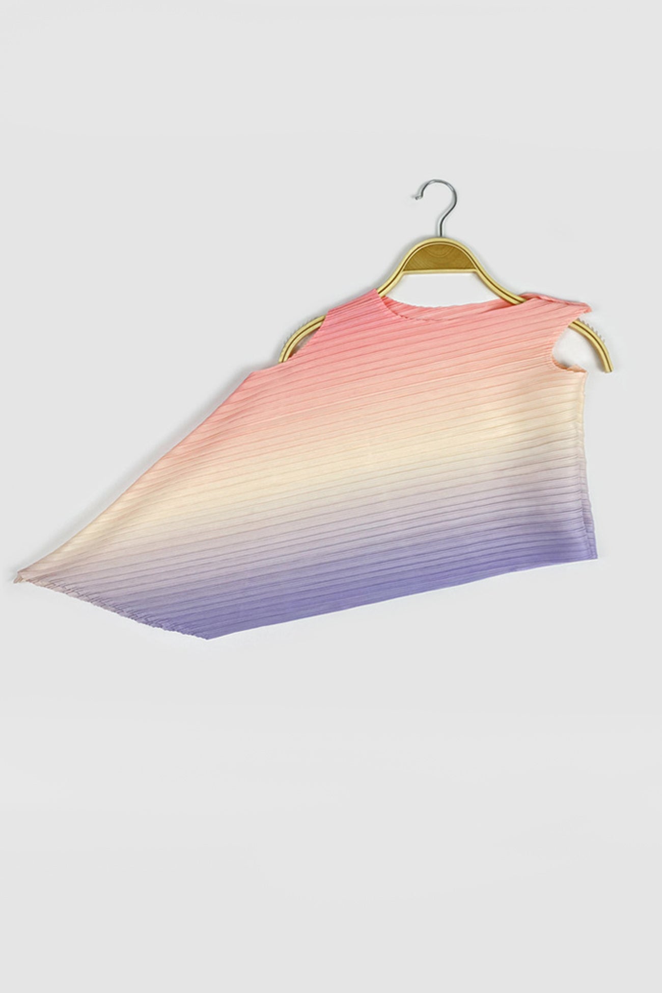 Maxct Gradient Full Pleated Irregular Top & Wide Leg Pants