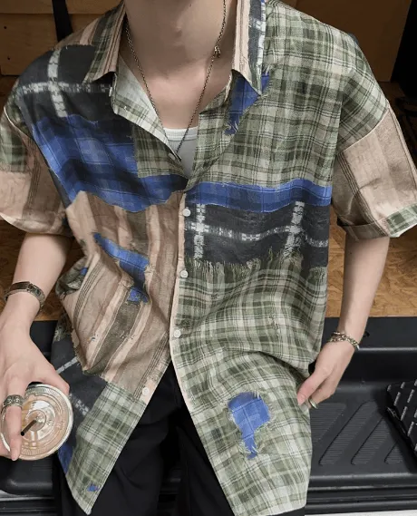 JM Tea Towel Print Shirt Maxct - Image 5
