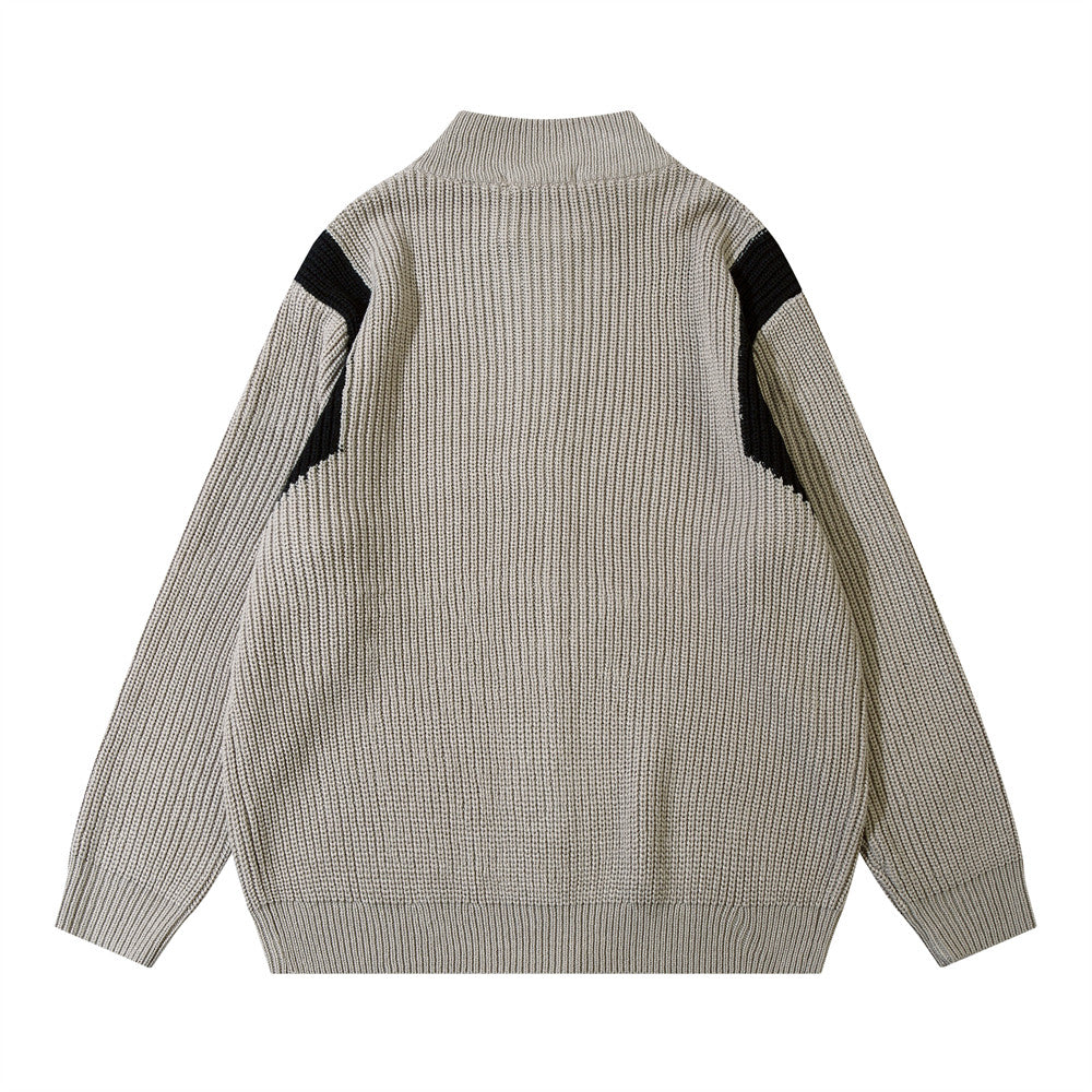 Maxct Patchwork Oversized Zip Up Cardigan