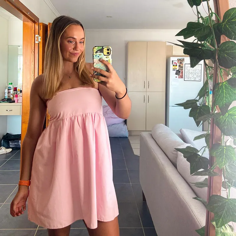 Elegant Solid Strapless Dress Women's Sleeveless Beach Vacation Short Dress Splice Off Shoulder Loose High Waist Clothing