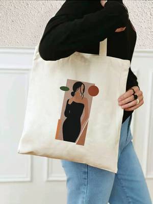 Slogan Graphic Large Capacity Shopper Bag - Women Tote Bags