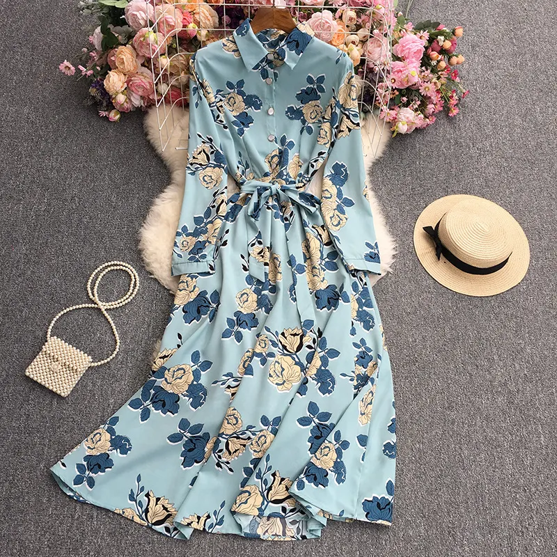 Maxct Maxct Long-Sleeved Dress With Large Flowers