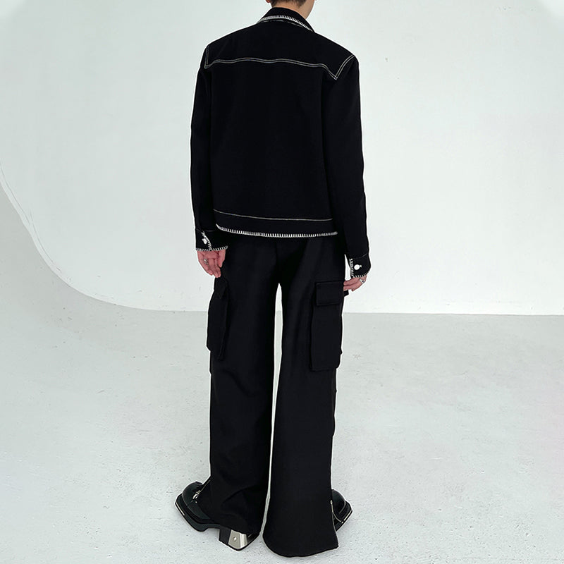 Maxct Topstitched Contrast Design Jackets