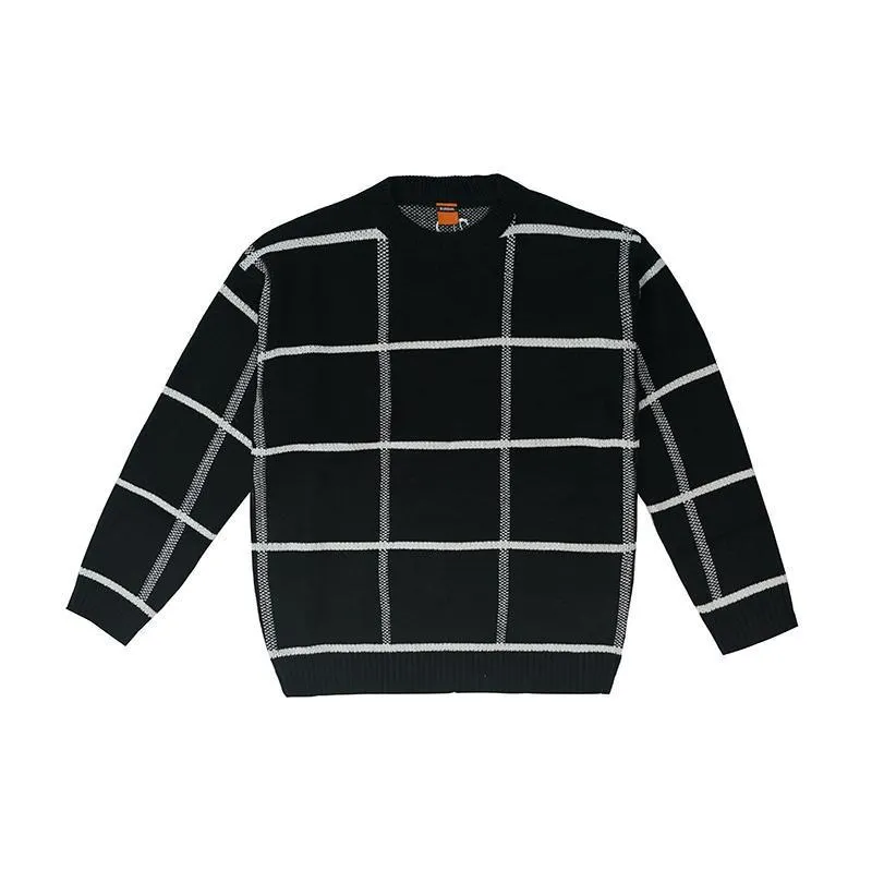 Maxct Black Pullover Plaid Sweater