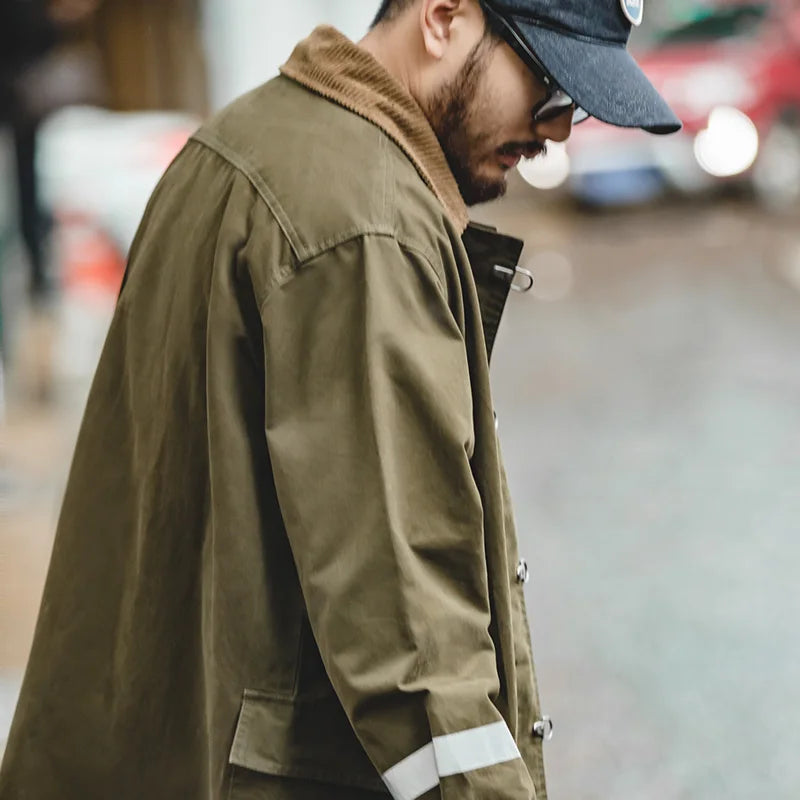 Maxct Metal Buckle Workwear Overcoat