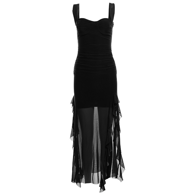 Maxct prom dresses Style 2024 Spring Women's Sexy Hot Girl Strap Tube Top Split Hip Bag Long Dress - Image 6