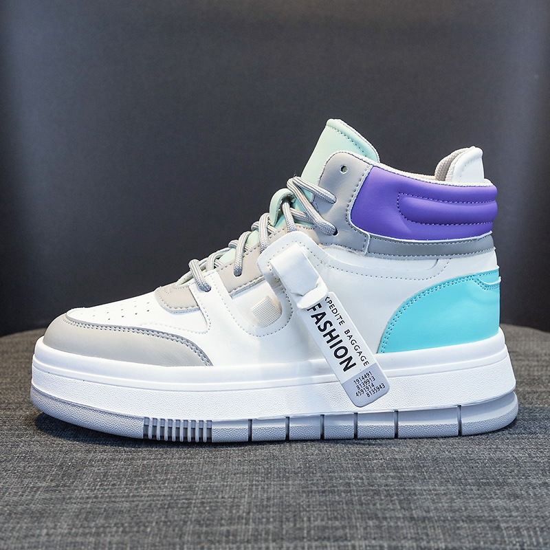 Women's  5cm Leather Wedge Sneakers - true deals club