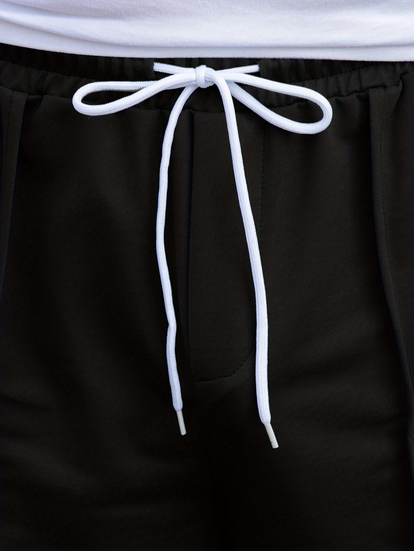 Men's Casual Pants Drawstring Waist Straight Leg Work Track Pants