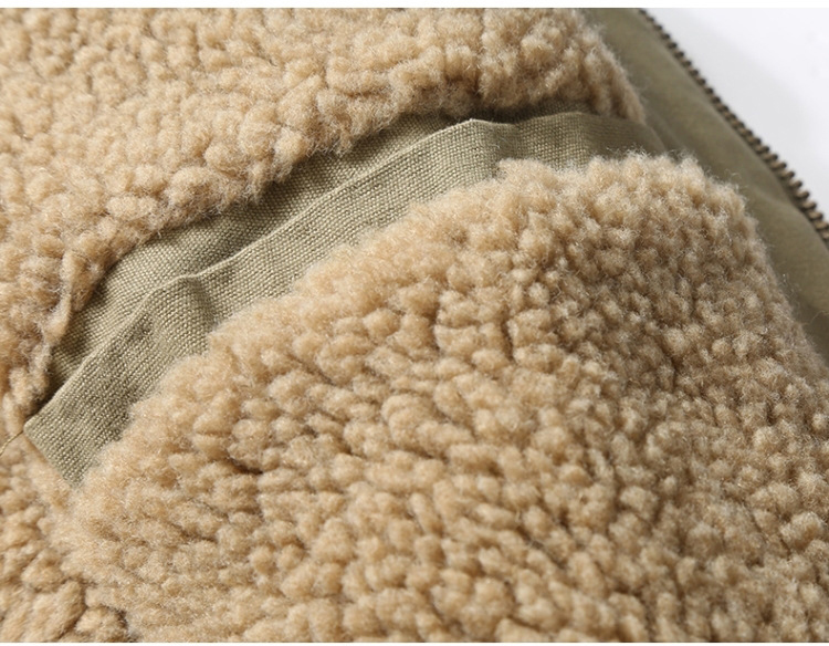 &Men's Fleece & Cashmere Lined ARMY Bomber Jacket