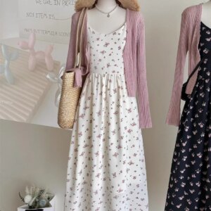 Blush Floral Cami Midi Dress Maxct