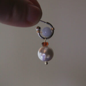 「Chinoiserie」Baby Blue Pearl Earrings