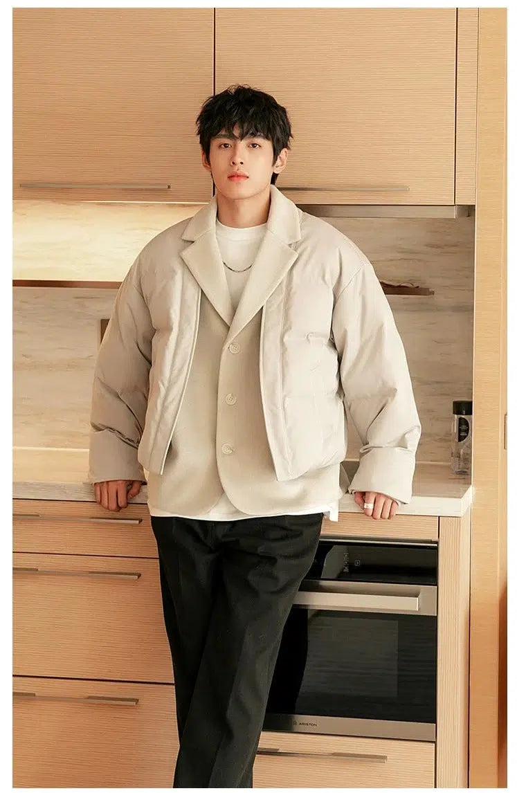 Maxct Two Piece Stitching Puffer Jacket