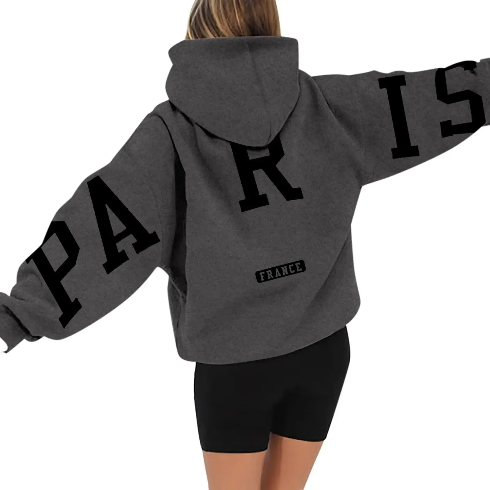 Printed Paris Hoodie for Women Maxct - Image 8