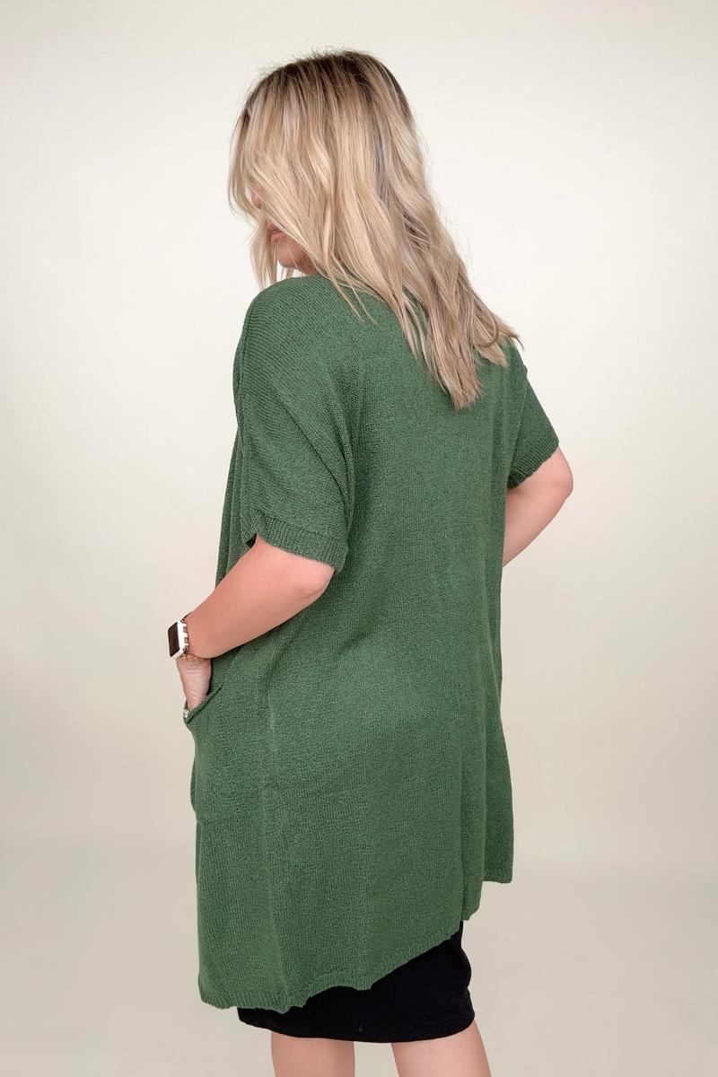 Maxct &Shorts Sleeve Light Knit Dolman Cardigan