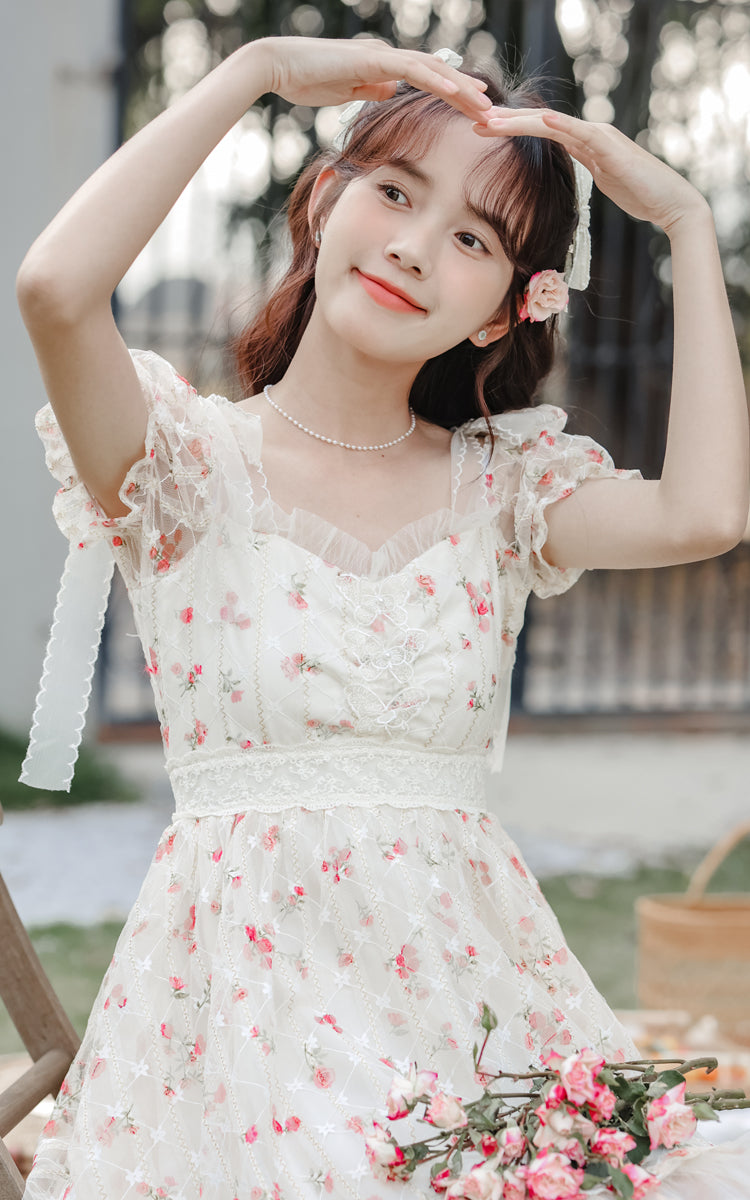 Dainty Rose Petticoat Mini Dress Maxct