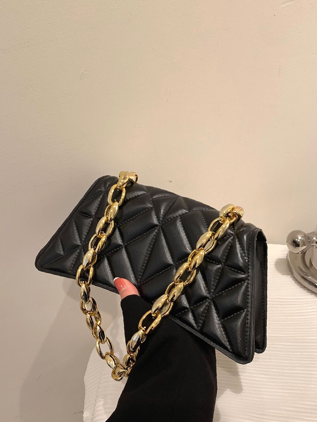 Bag For Love - Quilted Pattern Flap Novelty Bag  - Women Maxct Bags