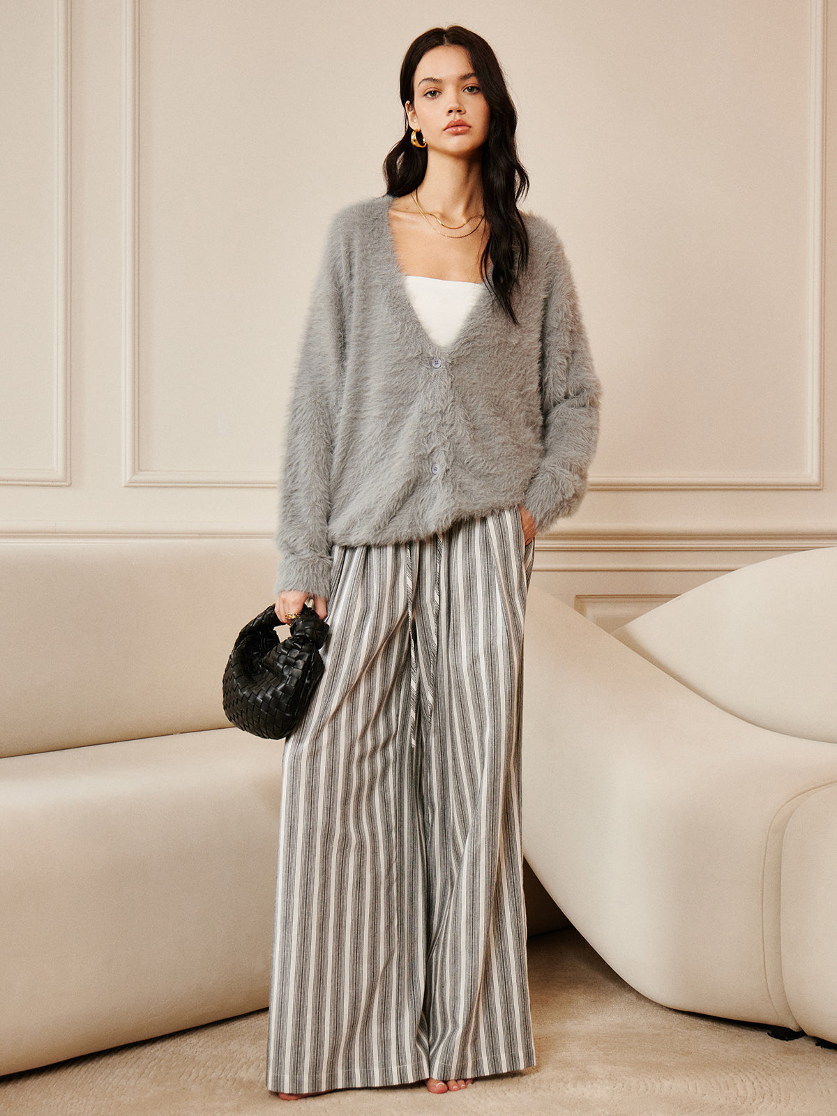Maxct-Fall Casual Outfits Oversize Furry Cardigan