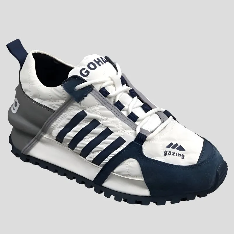 Unisex Chunky Cross-tied Split Leather Bubuk Loafer Sneakers Maxct