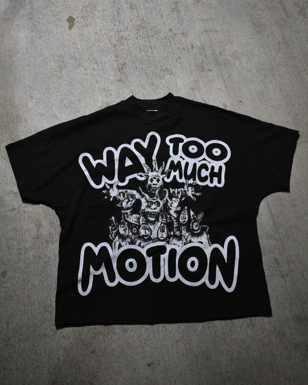 Y2K Drop Sleeves Oversized T Shirt Men Women Harajuku Hip Hop Cartoon Character Letter Graphic Printed T Shirt Cotton Goth Tops