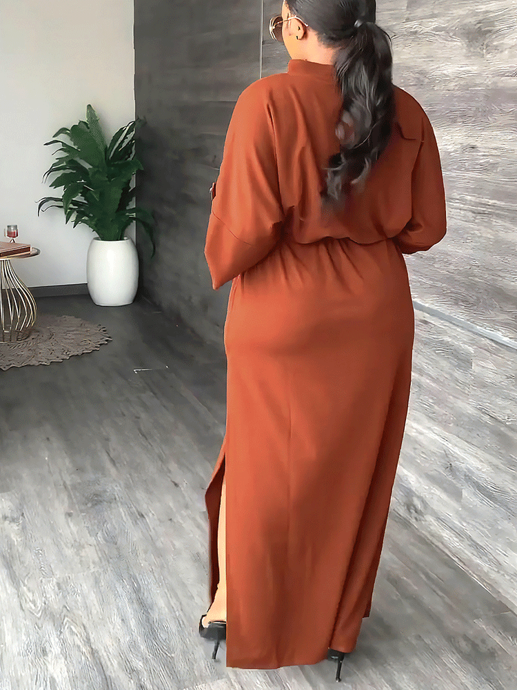 V-neck Split Maxi Dress Maxct