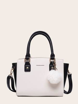 Metal Letter Decor Tote Bag - Women Tote Bags