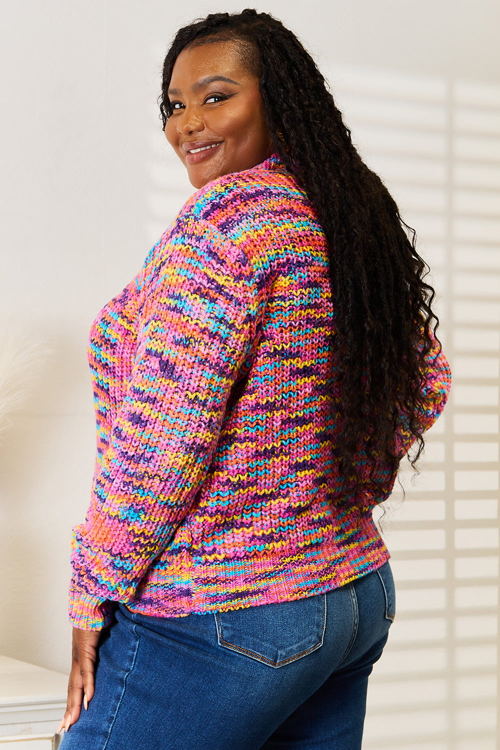 Maxct &Angel Wings Woven Right V-Neck Long Sleeve Cardigan