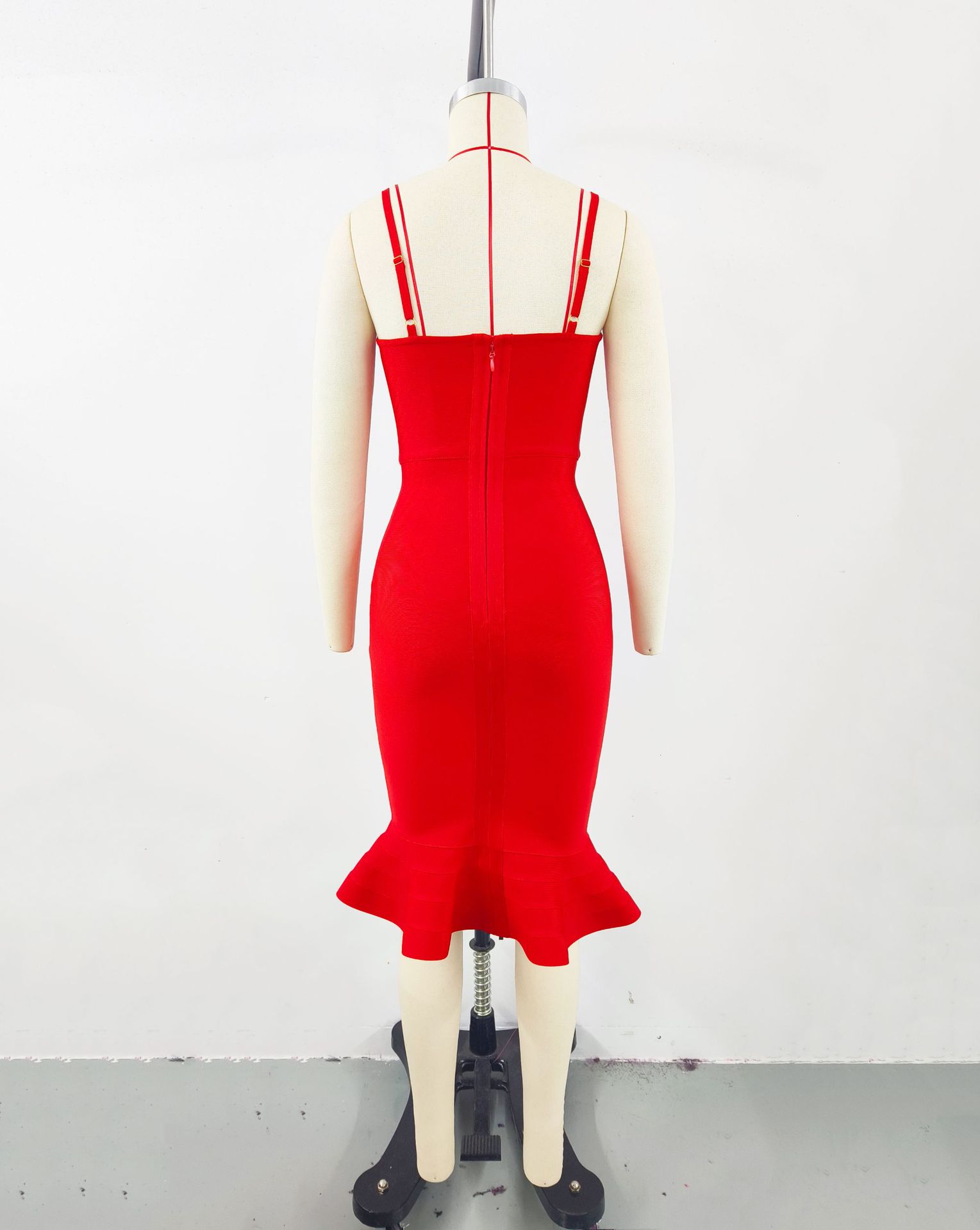 Women's Christmas Dress Autumn Women's Design Sense Diamond Bandage Dress Elegant Fishtail Dress