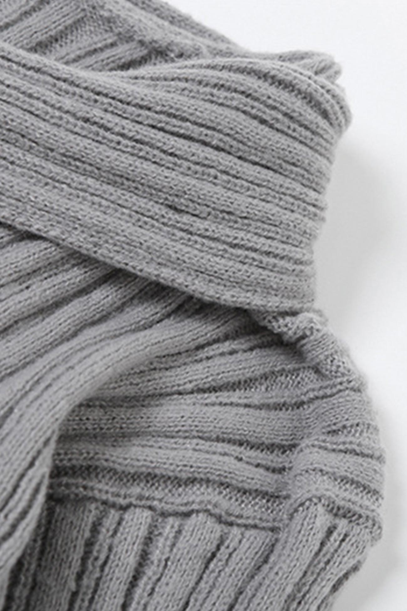 Maxct-Off-Shoulder Sweater Midi Skirt Suits