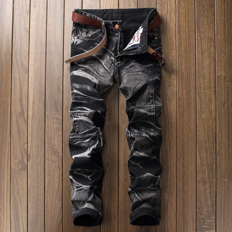 Men's New Zipper Distressed Straight Retro Jeans Best Sellers