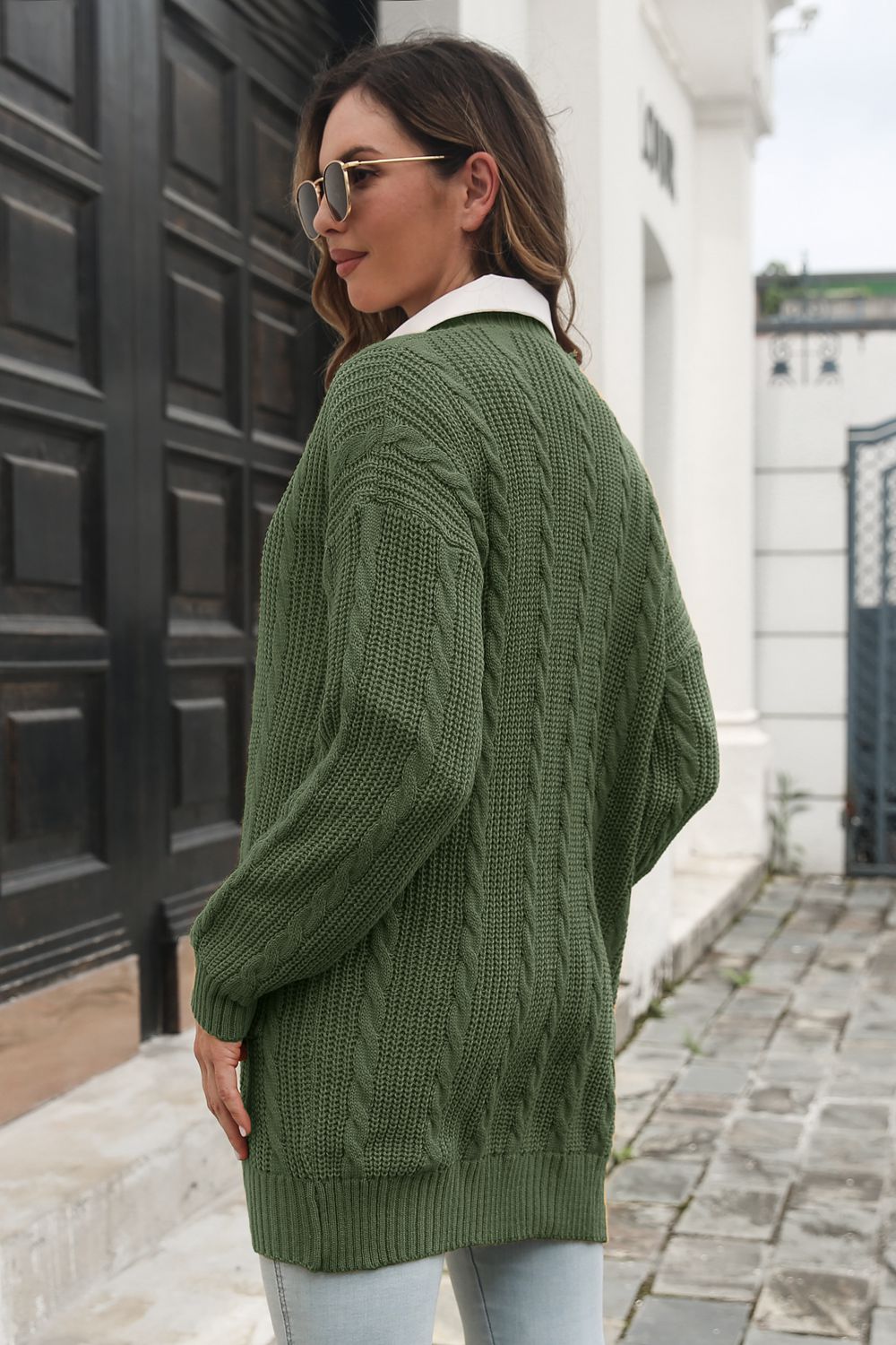 Maxct &Open Front Longline Cardigan with Pockets