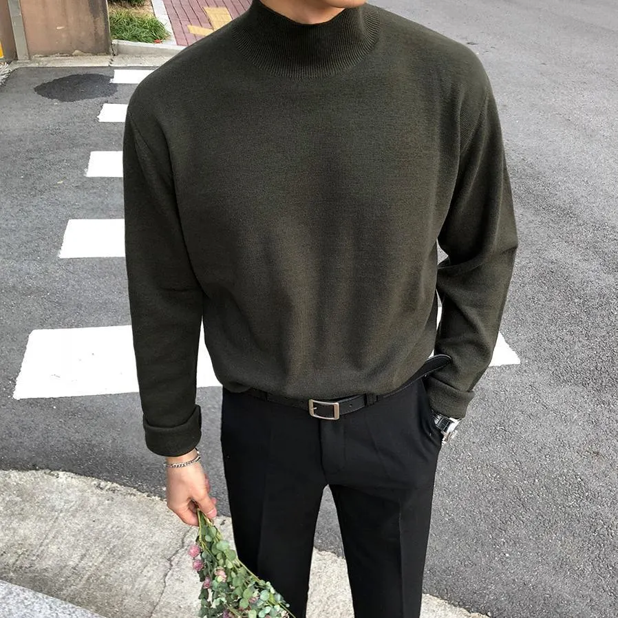 Maxct Green High Neck Sweater