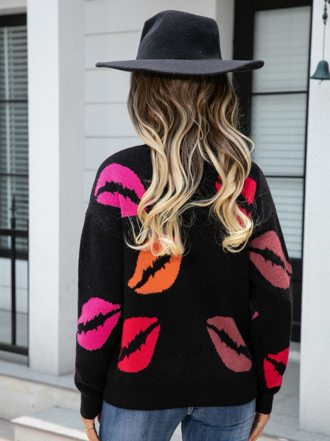 Maxct &Lip V-Neck Drop Shoulder Sweater