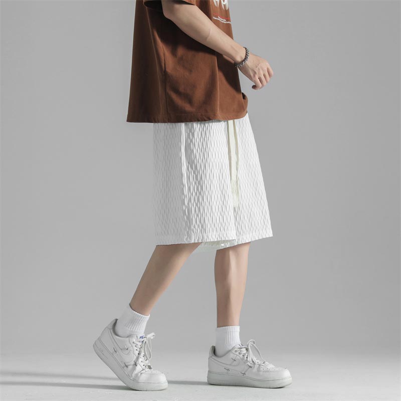 Maxct Textured Elastic Waist Thin Shorts