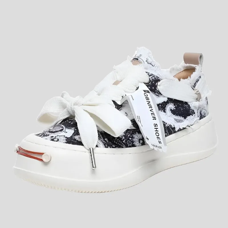 Canvas Sneakers Women's Thick Sole Maxct