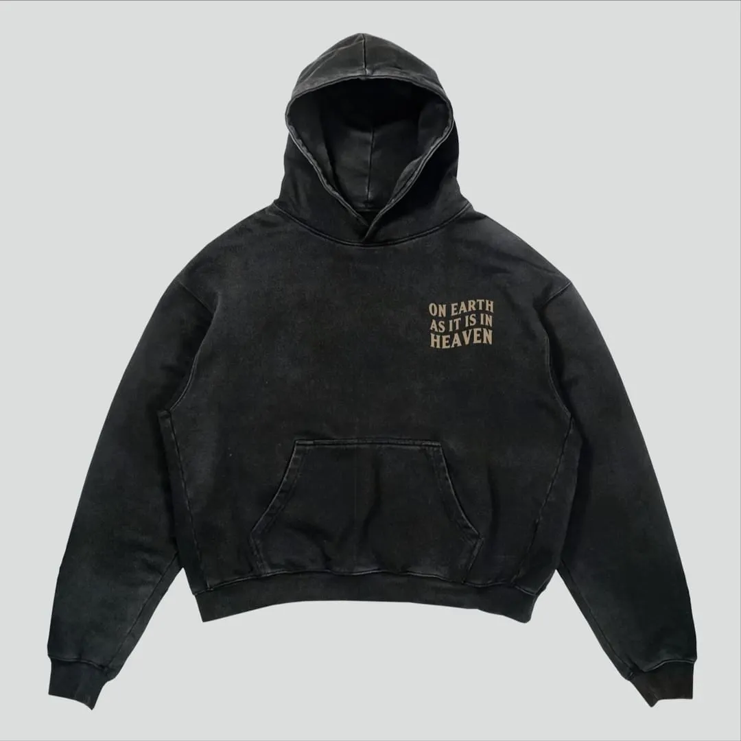 Autumn And Winter American Retro Letter Printing Harajuku Street Loose Hooded Female Y2K Punk Wind Loose Sweatshirt Men Shirt