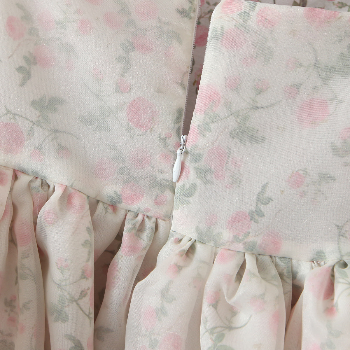 Rose Tea Reversible Mini Puff Dress Maxct