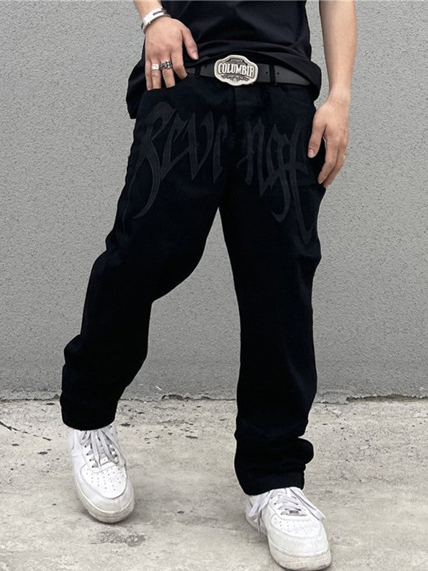 Men's Washed Revenge Straight Leg Jeans Maxct