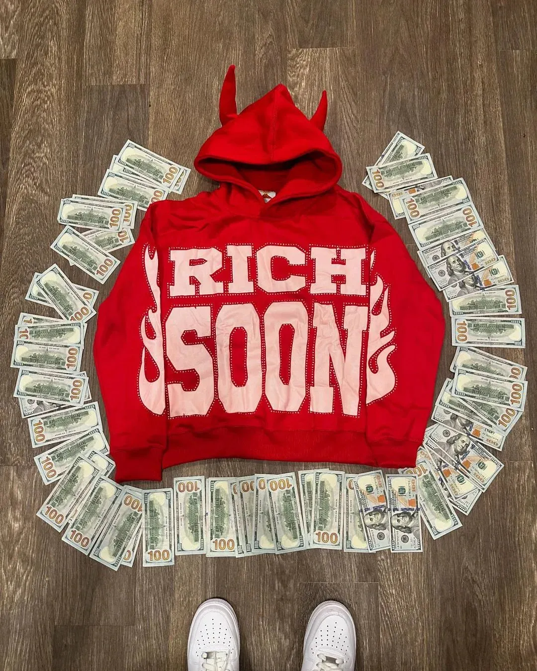 Maxct Y2k Pullover Hoodie Winter Sweatshirt Long Sleeved Tops Vintage Hip-Hop Streetwear Cartoon Printed Clothes School Outfit Ootd