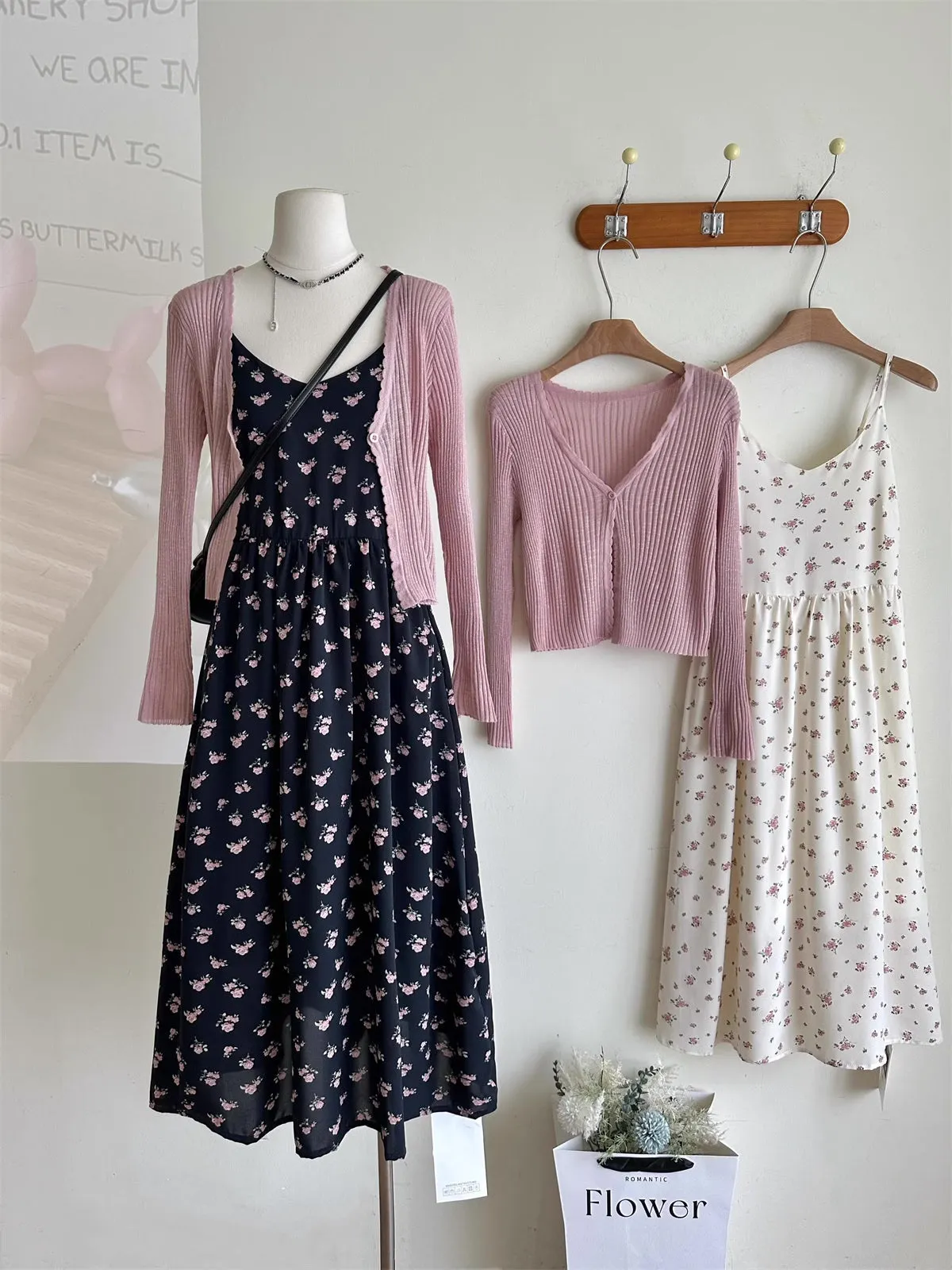Blush Floral Cami Midi Dress Maxct