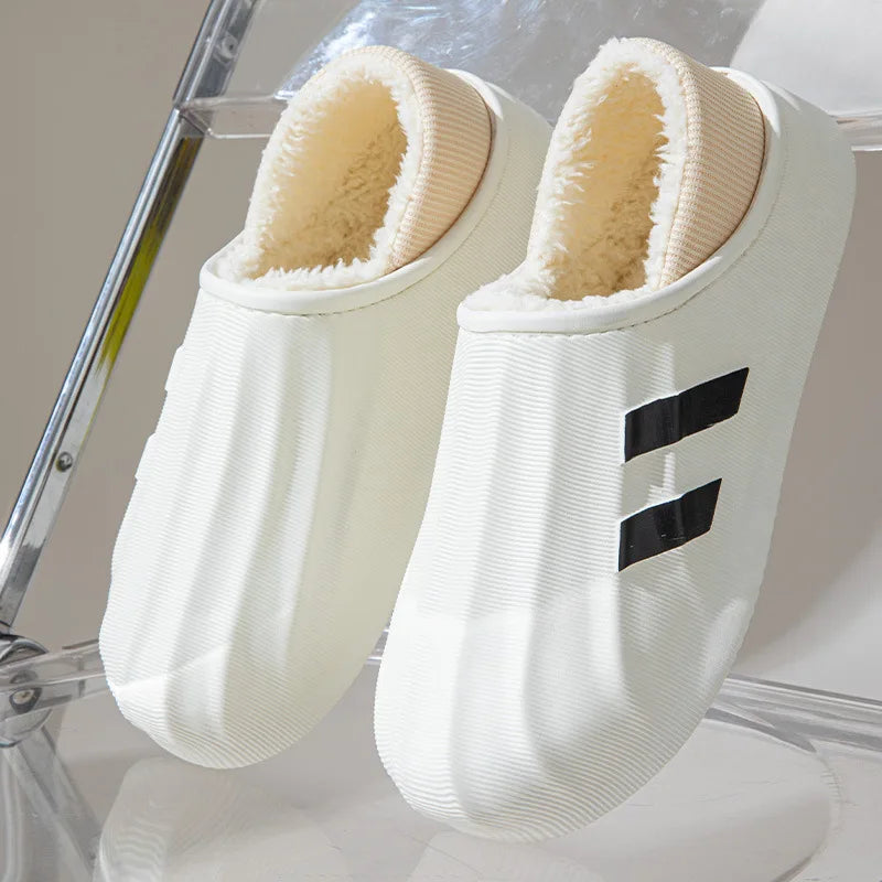 Unisex Waterproof Winter Sneaker Slippers - Non-Slip, Plush Maxct